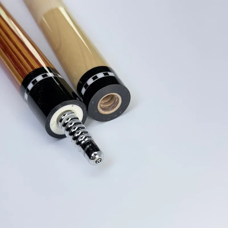 Two-Piece Maple Leather Wrap Pool Cue factory